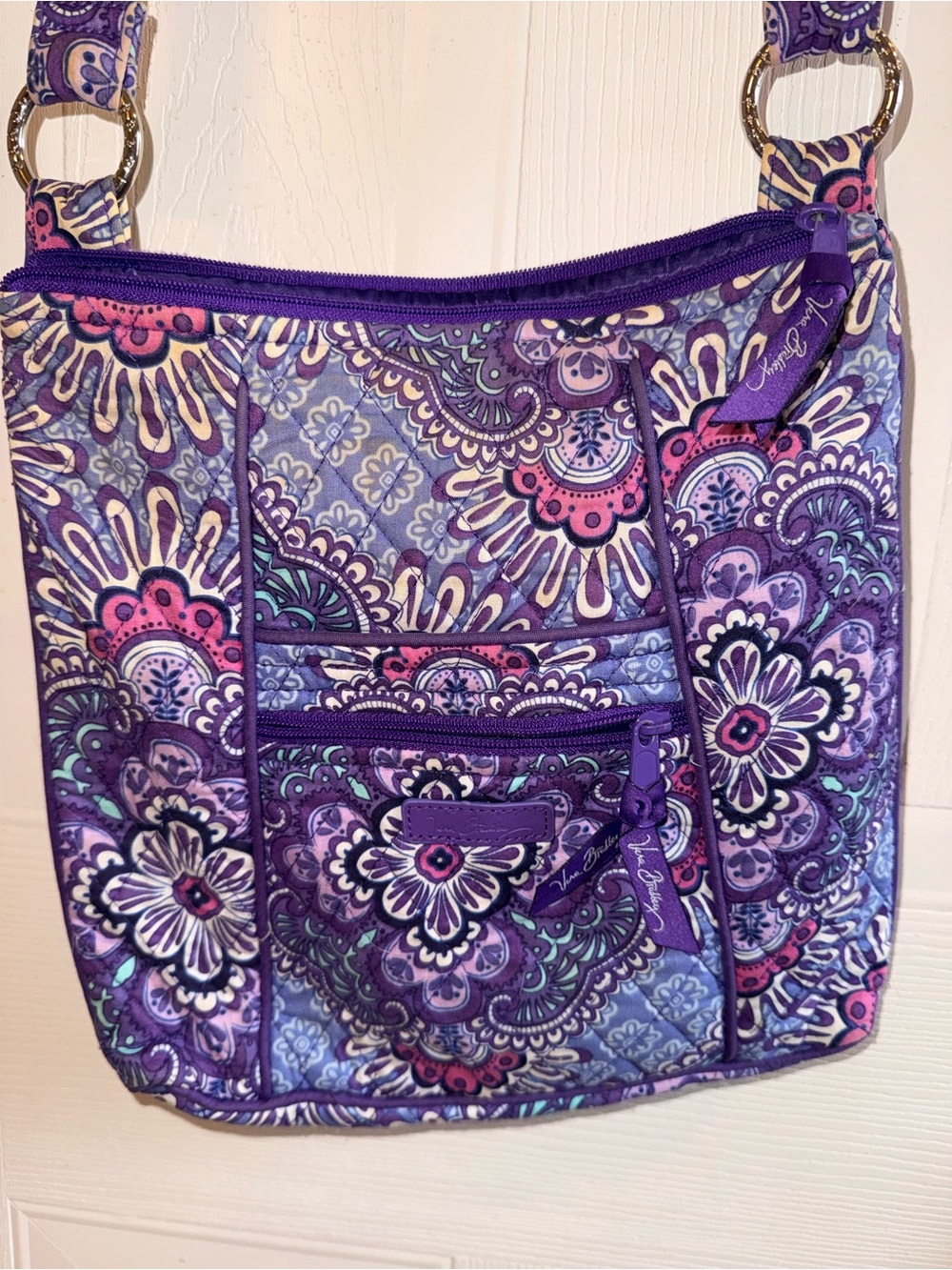 Vera Bradley crossbody bag in the retired Lilac Tapestry.